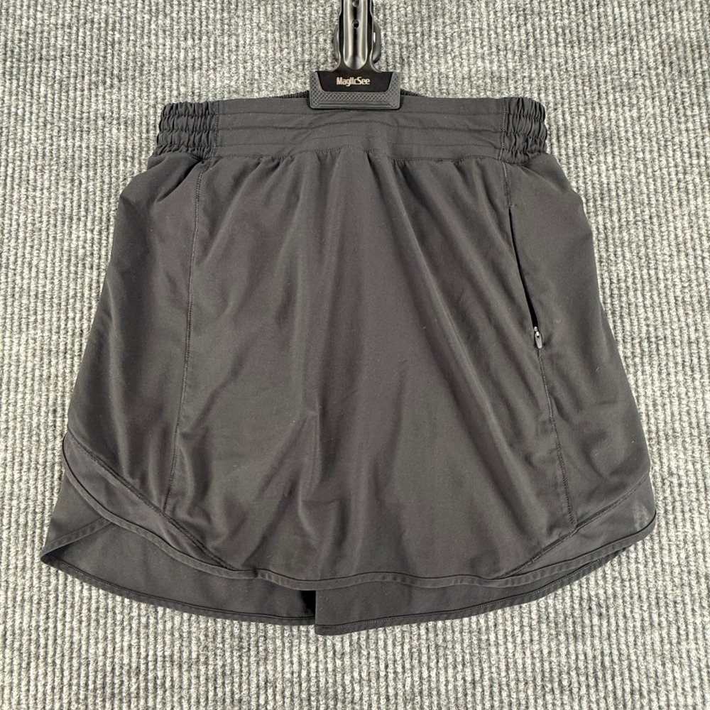 Lululemon Pace Rival Skirt Womens 8 Black Excellent Activewear Tennis Running